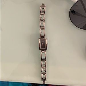 guess black and silver watch